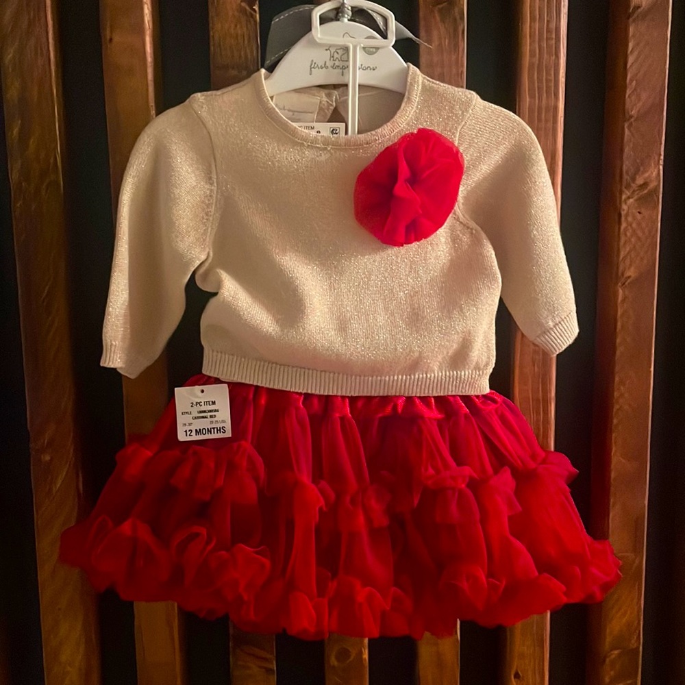 Baby Girls Sweater Top and Ruffle skirt Outfit